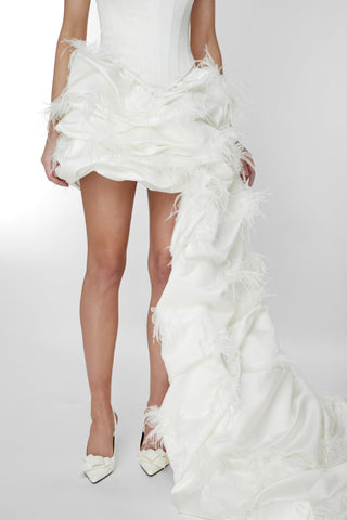 TRAIL FOR LUCKY SKIRT WITH FEATHERS