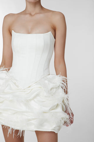 LUCKY SKIRT WITH FEATHERS